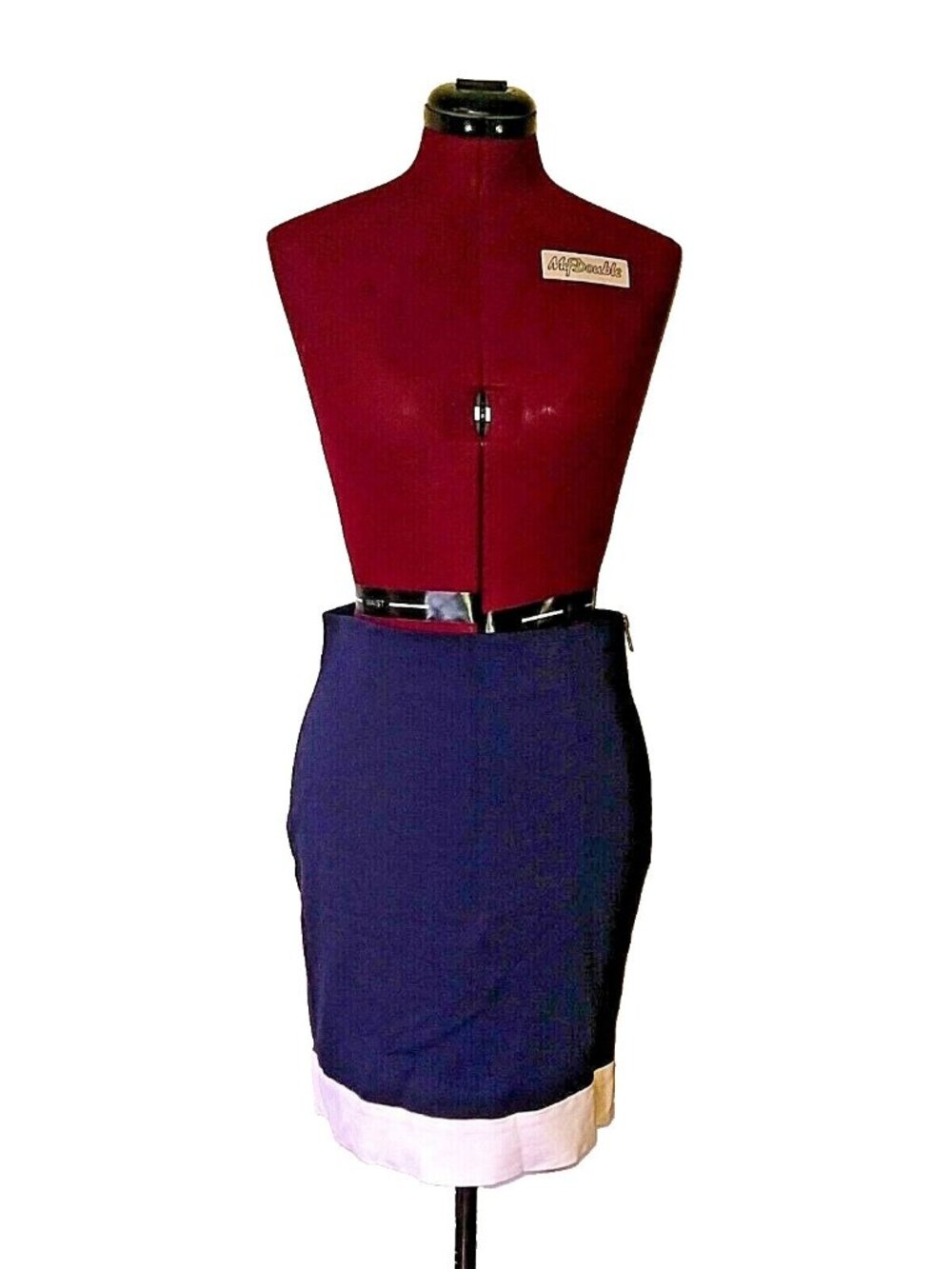 Banana Republic Women’s Blue & White Color Block Straight Skirt Size 2